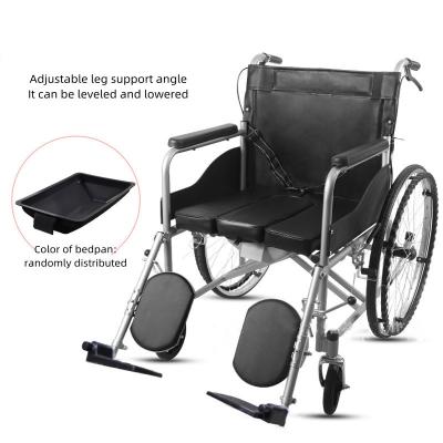 Cadeira de rodas manual dobrável do peso leve ajustável da altura para o paciente idoso 85cm