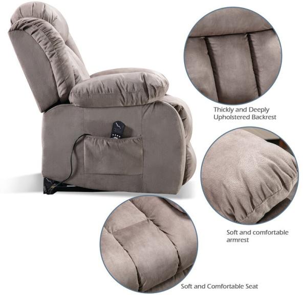 Electric Full Body Massage Elderly Reclining Chair Sofa Customized Flannelette