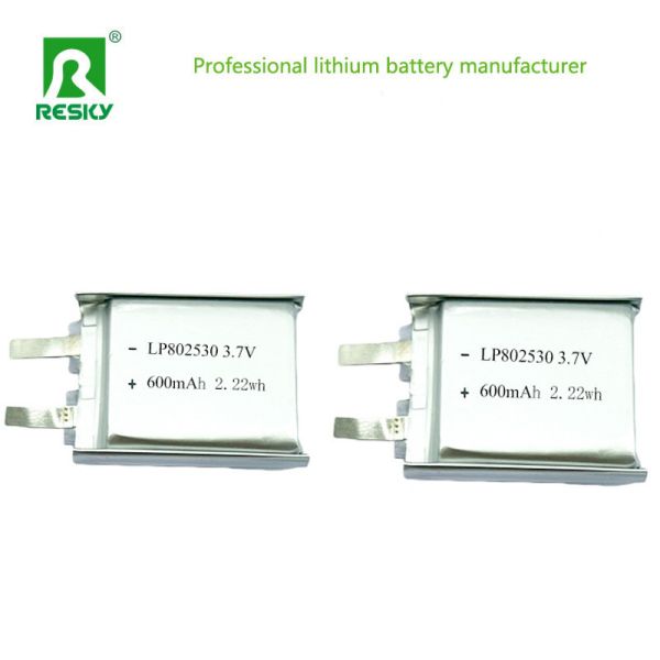 China Li-ion Battery Cell 3.7V 600mAh 802530 2.22wh Power Lithium Ion Polymer Battery Pack