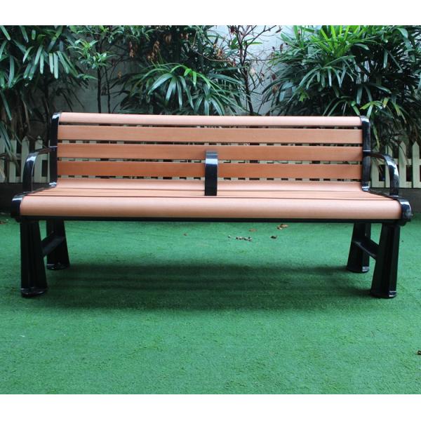 Покрытие порошковым покрытием Дверные скамейки из переработанного пластика с металлическими концами