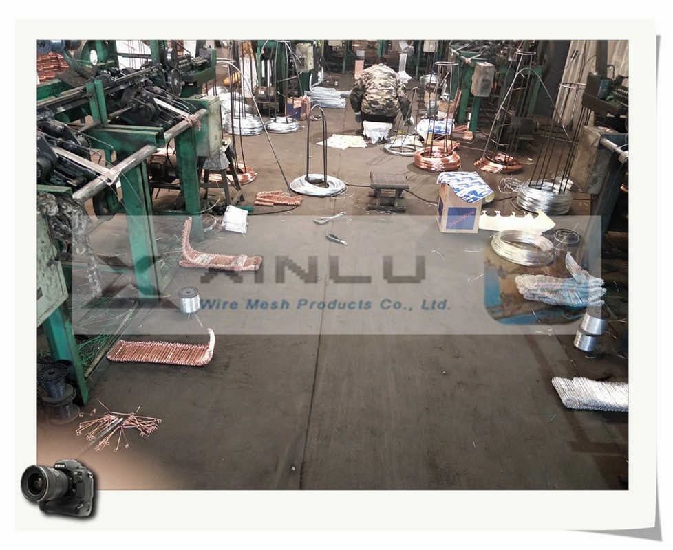 PVC покрыл двойной провод связи петли гальванизировал Φ1.2mm x l 16cm для закрытия сумки
