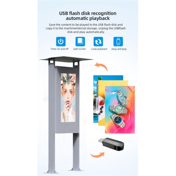 49 inch Portable CMS Advertising Software Touch outdoor lcd advertising display