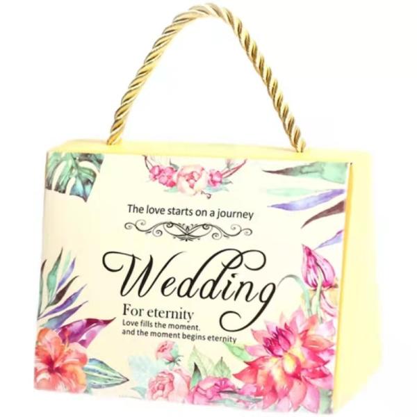 200gsm Mini Wedding Paper Gift Bag Glossy Lamination Bridesmaid Paper Bag