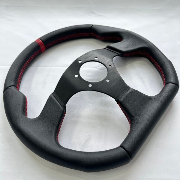 14Inch Track Racing Steering Wheels Flat Microfiber Leather Car Drift PC Game PCD 6x70mm