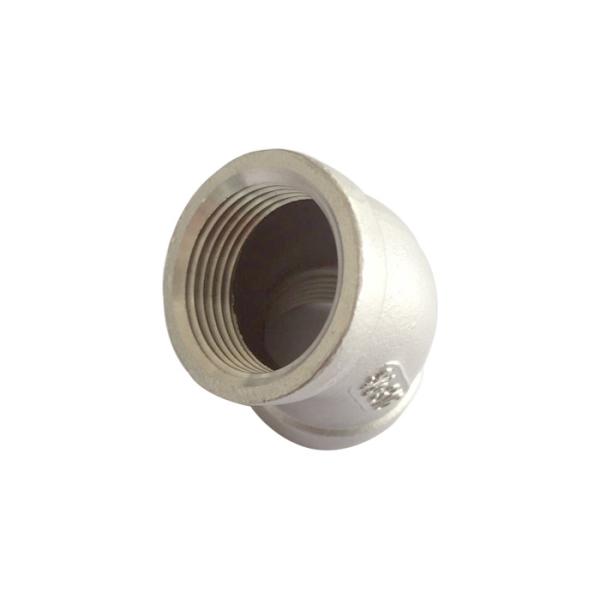 3/4 Stainless Steel Pipe Fitting Bsp Bspt Npt  FF Threaded 45 Degree Elbow
