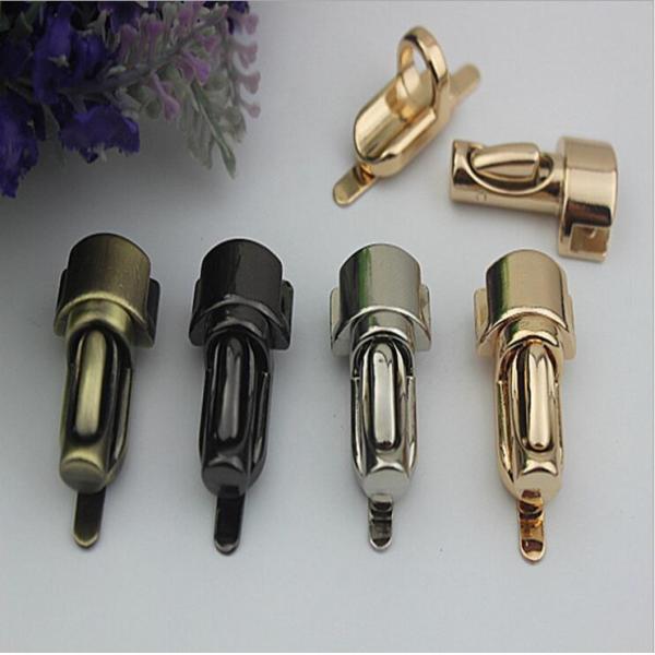 OEM factory nickel free zinc alloy hanging brush anti brass plating metal bag press push button lock