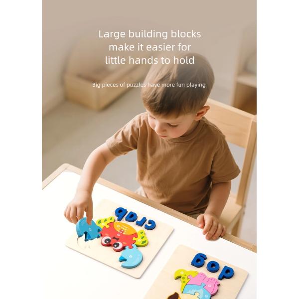 2025 Early Educational 3d Animal Traffic Jigsaw Game Children Cognitive Wooden Matching Puzzles Board Toys for Kids Boys Girls
