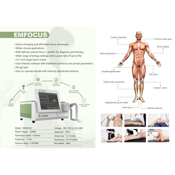 Focus Shockwave Softwave Tissue Cellsonic Regeneration Shock Wave Machine