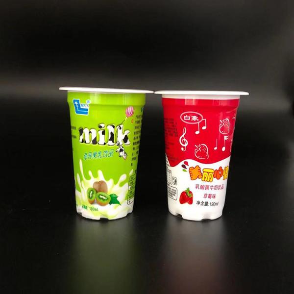 180ml Food Grade Yogurt Plastic Cups Frozen Yogurt Cups With Aluminum Foil Lids