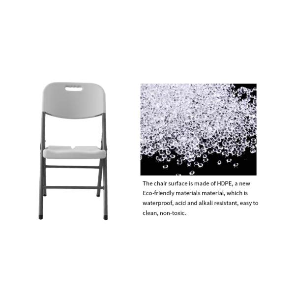 Customized Color 88*45*50cm Blow Moulded Plastic Folding Chair for Events