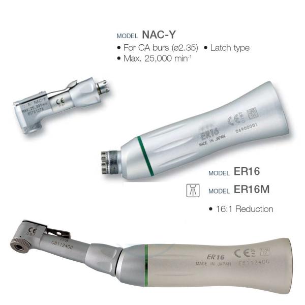 EX series low speed Latch chuck type 16:1 contra angle dental handpiece