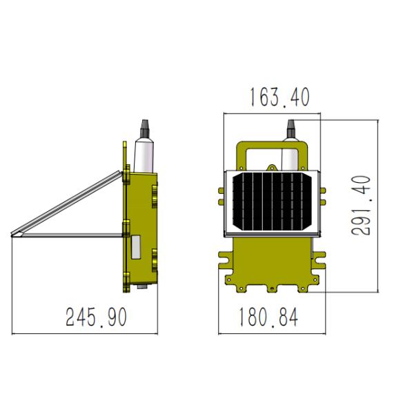 Fixed Structure IP68 AIS Solar Powered AIS Marine Navigation For Buoys