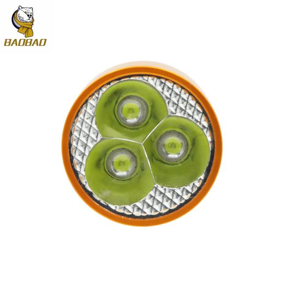 15W Metal Golden Case White Steady Color 3 Lens H4 BA20D Motorcycle Mini Driving Headlamp