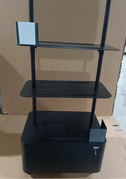 Multiple Tiers Bottle Display Rack Black Custom Retail Racks Powder Coating