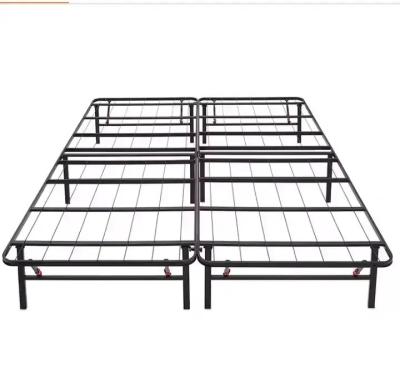 75 X 39 X 14 Inches Folding Metal Bed Frame With Foldable Convenient Metal Legs