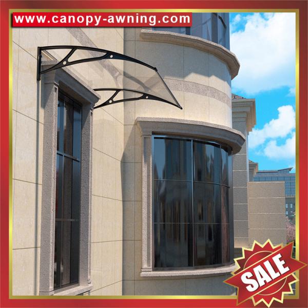 excellent diy polycarbonate awning canopy shelter with cast aluminum bracket arm support for door window