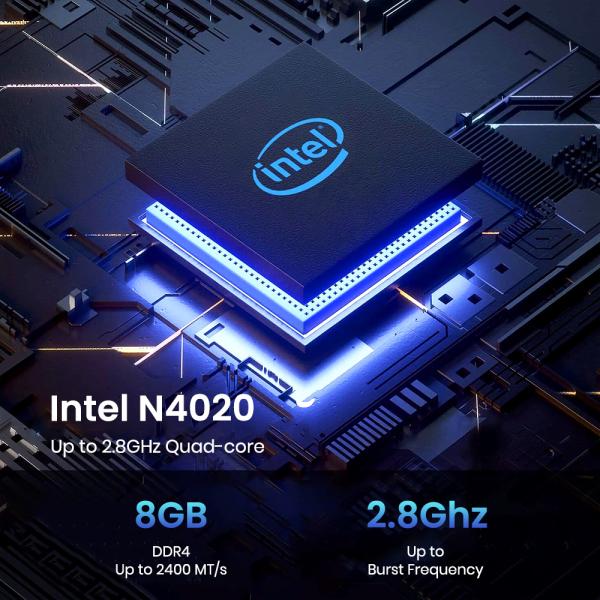 Slim Laptop 10.1 Inch IPS Panel Dual Core Intel 8GB DDR4 SSD English Keyboard Windows OS Students Business made of ABS material