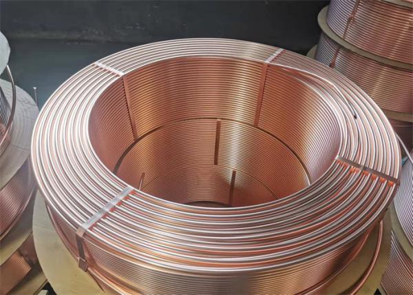 EN12735 Inner Grooved Copper Tube , OD 9.52MM Heating And Cooling Pipes