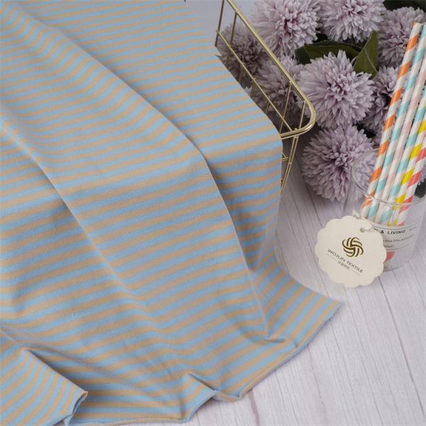 Comfortable And Smooth And Healthy Durable Striped Knit Fabric For Casual Wear