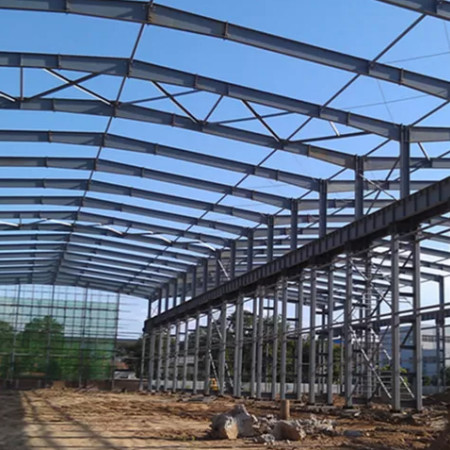 Customizable Steel Structure Factory with Q355/Q235B/ASTM Frame Grade and EPS Sandwich Panel Wall and Roof