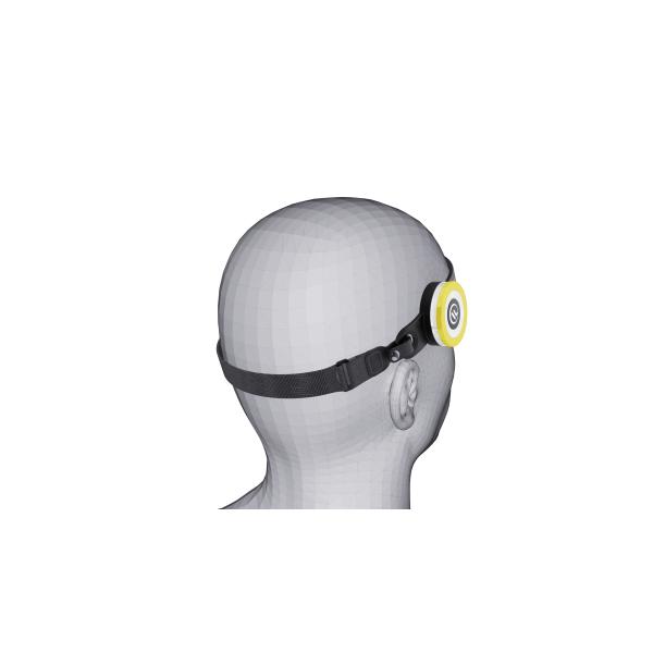 Full View Portable Headlamp with 6000K Daylight Alert and Dimmable COB LED Work Light