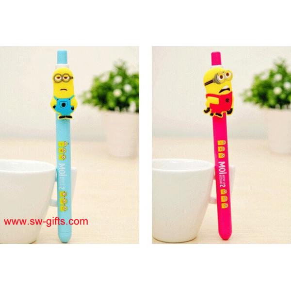 Cute Korean Stationery Small Yellow People Gel Pen Kawaii Creative Colored Pens School