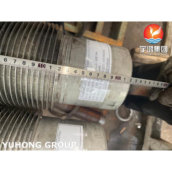 Подогреватель трубки ребра передачи тепла ребристой трубы ASTM A312 TP304H HFW 304 спиральный