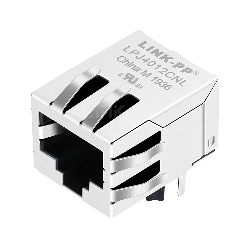 XFMRS XFATM9-C1-4MS Compatible LINK-PP LPJ4012CNL 10/100 Base-T Tab Down Without Led Single Port 8 Pin RJ 45 Keystone Connector