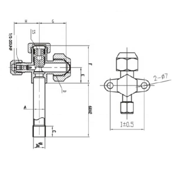 Casting AC Service Valve Copper Brass, Welding Split Ac Valve 60mm