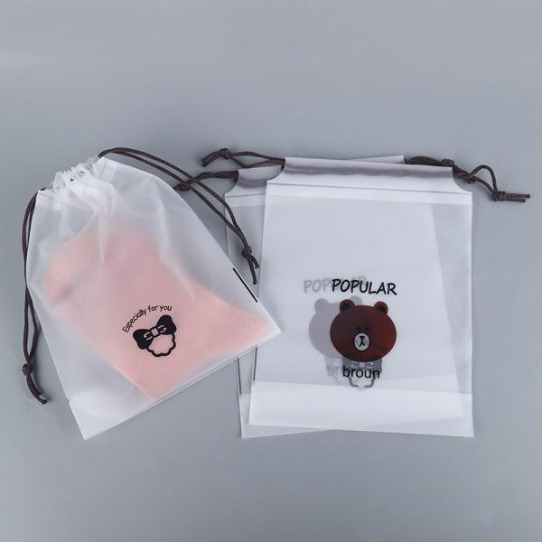 Eva Plastic Drawstring Bag Travel rachou a toalha da lavagem do urso do saco do armazenamento da sapata