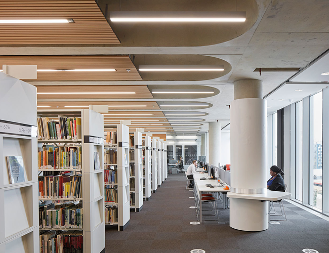 Eco Friendly Acoustic Ceiling Panels Lightweight Structure For Modern Libraries