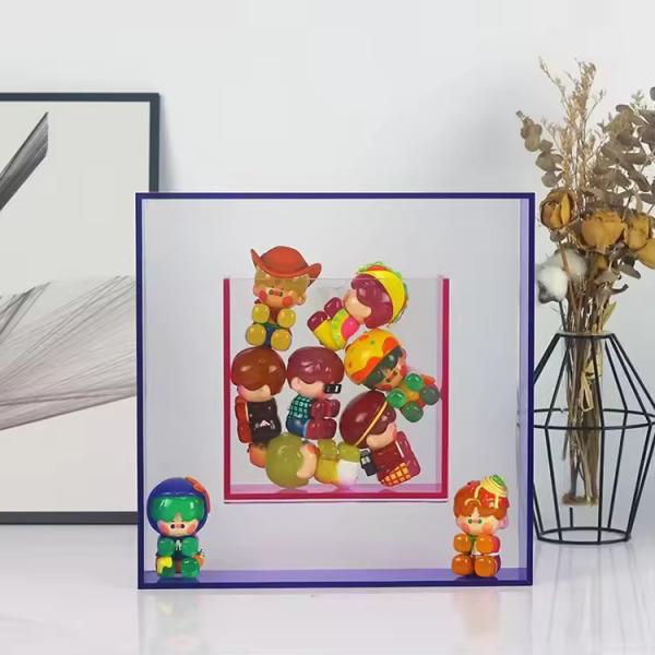 Multifunctional Wall Mounted Acrylic Photo Frame Acrylic Frame Shadow Box 30x30cm