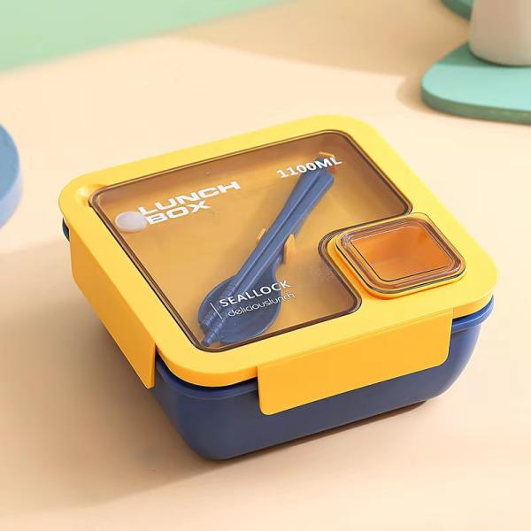 Reusable Portable Plastic Bento Lunch Box for All Applicable People at School Style