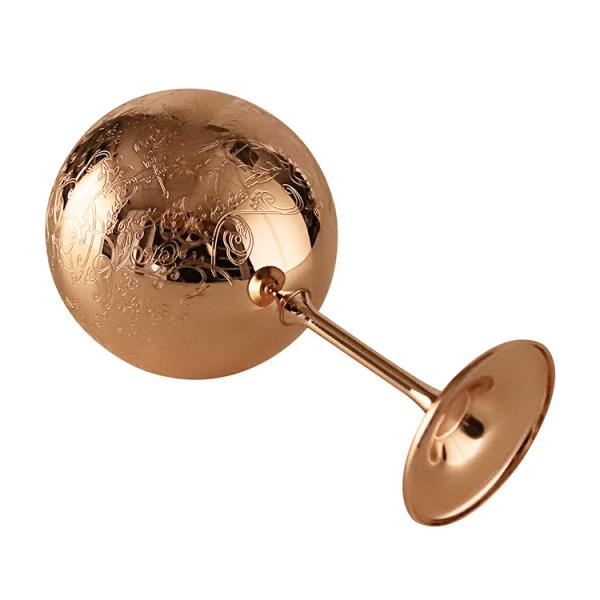 Copper Plated Stainless Steel Barware Metal Drinking Goblets For Wedding Anniversary