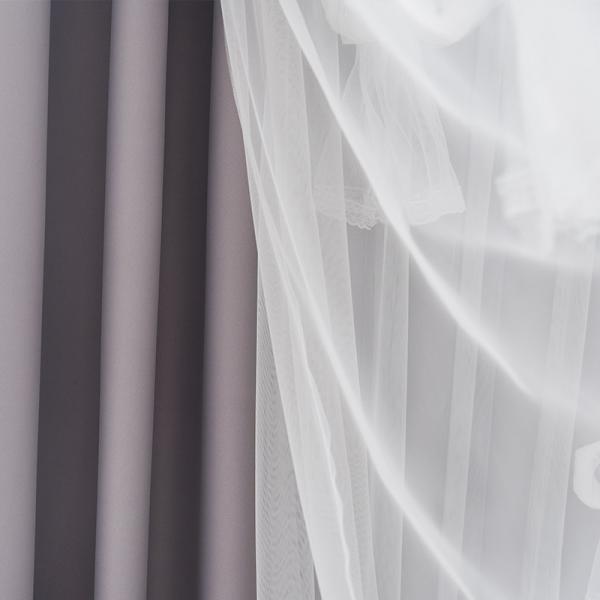 Blackout Plain Linen Fabric Living Room Curtain Material 200cm*240cm