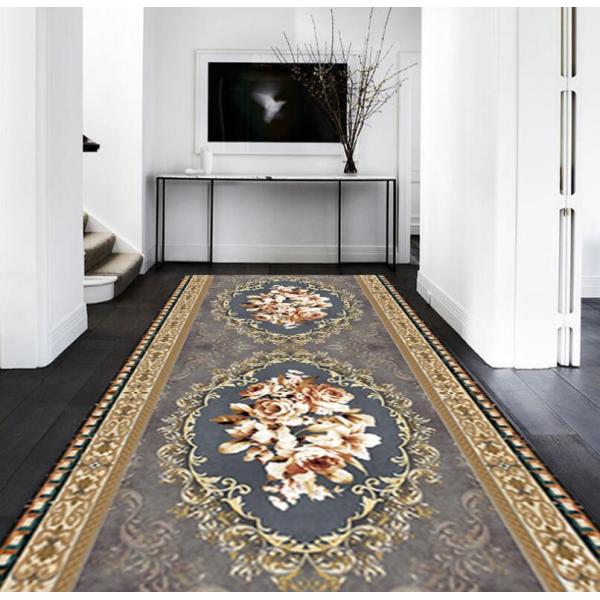 European Style Polyester Fiber Custom Commercial Floor Mat For Entrance Corridor Stairway Hotel