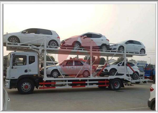 Double Layer Car Carrier Trailer , Vehicle Carrier Trailer Hydraulic Lifting System