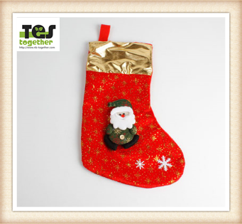 non-woven big size christmas sock decoration/OEM O ODM