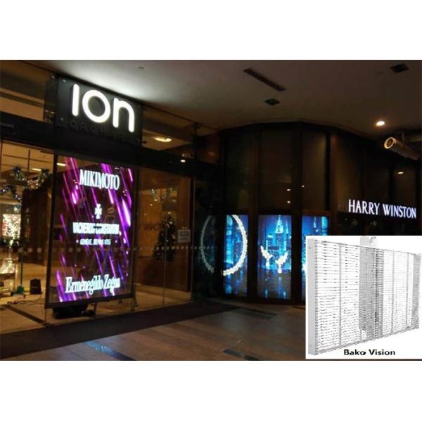 Hidden Cable Transparent LED Screens Wide Viewing Angle P3.9-7.8 LED Wall