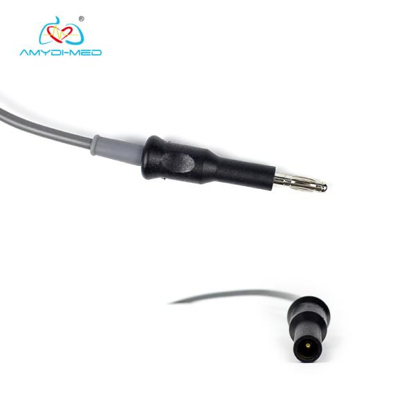 2.0MM Banana Plug Electrosurgica Silicone Bipolar Cable For Forceps