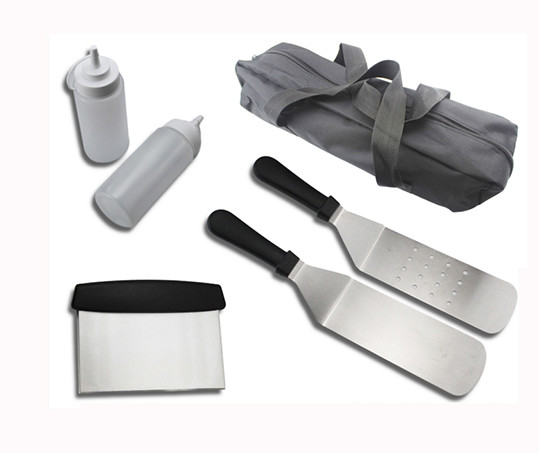 6PCS BBQ Grill Griddle Accessories Set With Carry Bag For Cooking Camping