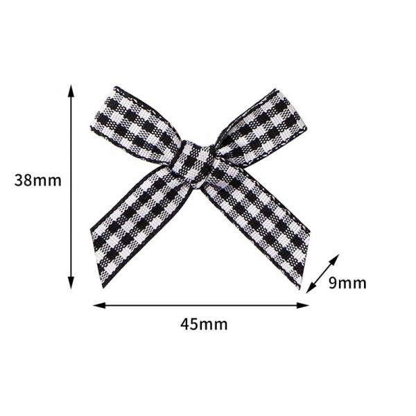 Ribbon Bow Style Mini Gingham 4*4cm Craft Ribbon Bows for Customer Requirements