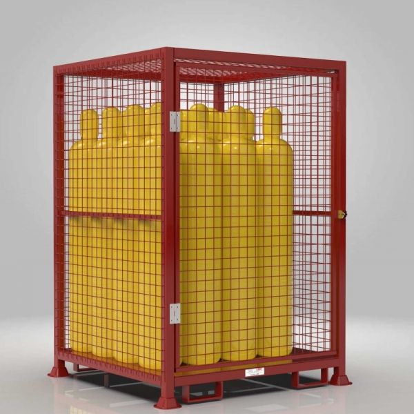 Industrial Security Gas Cylinder Storage Cage Weather Resistance
