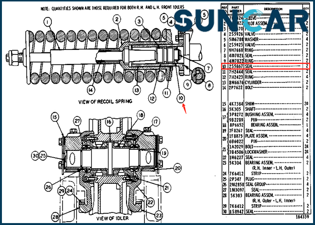 2S-5867 2S5867 Сальниковое уплотнение C.A.T CA2S5867 U-образное манжетное уплотнение