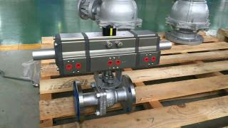 3 Position 180 Degree Pneumatic Actuator 3 Way Pneumatic Rotary Actuator Dual Acting