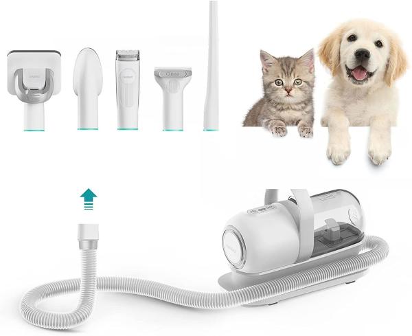 Outil de coupe de cheveux pour animaux de compagnie aspirateur parfait pour le kit de toilettage léger et silencieux