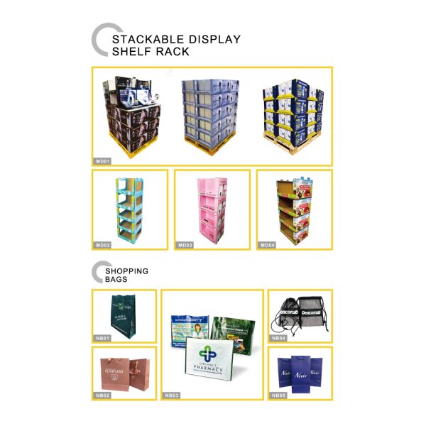 Customized Corrugated Cardboard Display Supermarket POP Floor Display