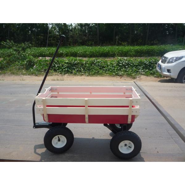 150kgs Wooden Beach Wagon Cart 4 Wheel Beach Fishing Cart OEM
