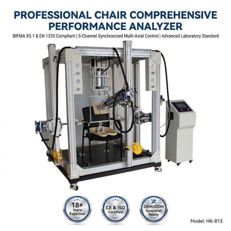 Automatic Office Chair Mechanical Comprehensive Tester Supporting Static Strength and Cyclic Test