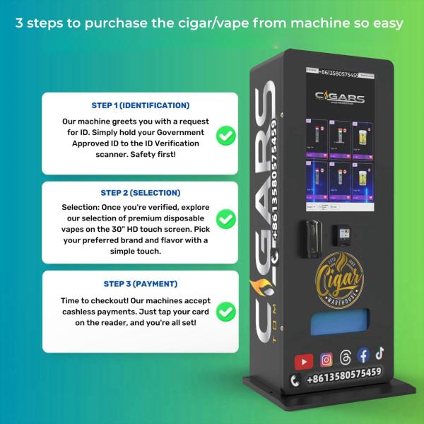 Automatic User-Friendly Wigs Spring Touch Screen Vending Machine for Public Spaces